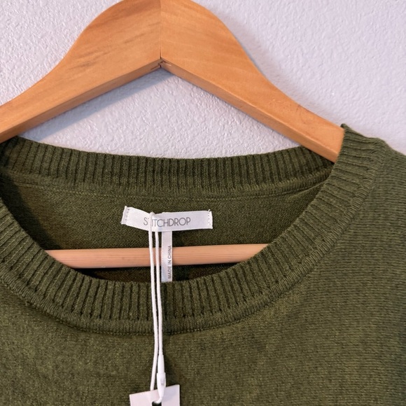 New StitchDrop Sweater Dress Color: Fern (green) Medium - Picture 7 of 12